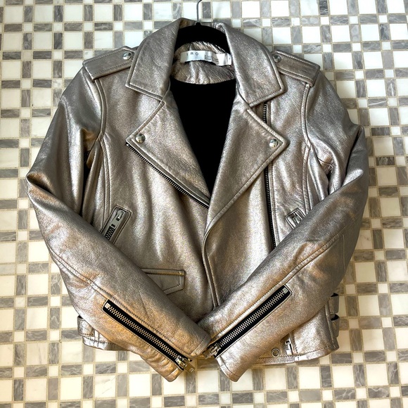 Gorgeous beyond IRO motto leather jacket in a classy metallic bronze. - Picture 1 of 1